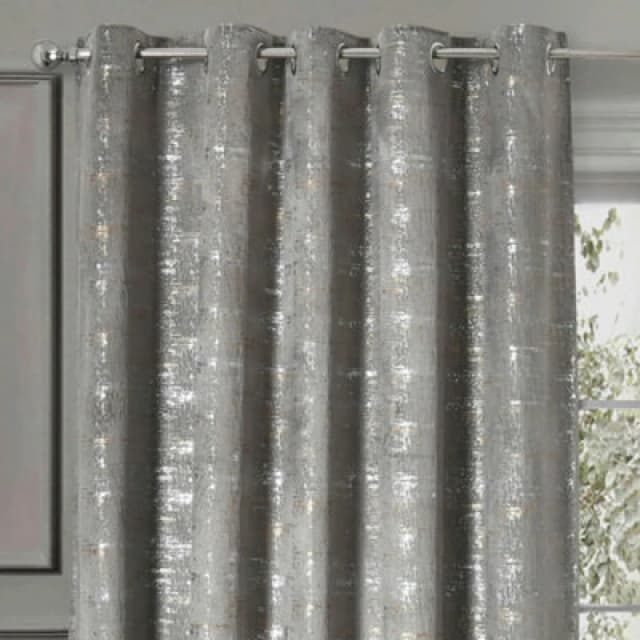 Intimates Warwick Readymade Eyelet Curtains - Silver
