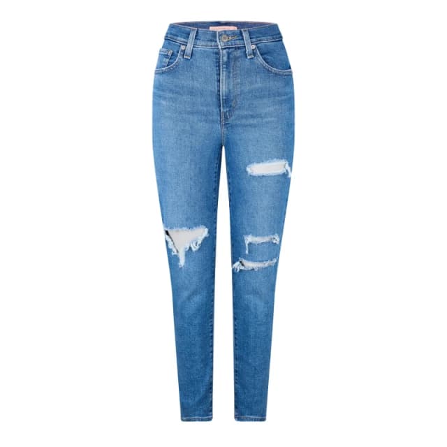 Levis High Waisted Mom Jeans - Blue Blue 23 L30