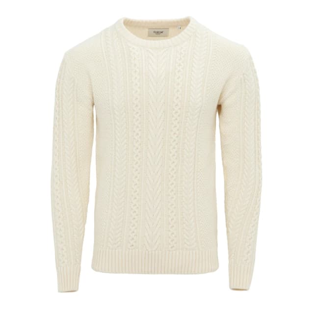 Firetrap Mens Cable Knit Jumper Ecru male XL