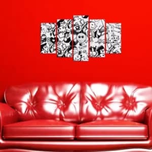 5MX-64 Multicolor Decorative MDF Painting (5 Pieces)