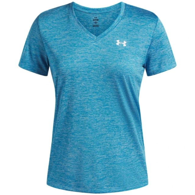 Under Armour Tech Twist V-Neck Short Sleeve Womens - Blue Blue 14