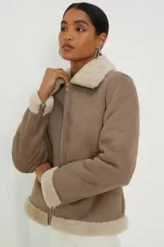 Central Front Zip Aviator