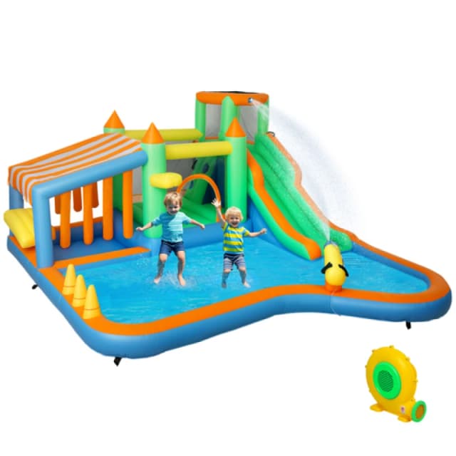 AIYAPLAY AIYAPLAY Inflatable Bouncy Castle with 680W Blower for Kids, 416x370x195 cm