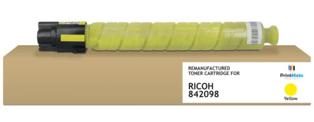 PrintMate RICOH 842098. remanufactured toner. Yellow 6000p