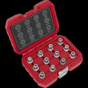 Sealey 12 Piece Locking Wheel Nut Key Set for VW