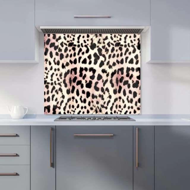 Warren Reed - Designer Leopard Hide Kitchen Splashback in Brown Size: 900mm x 650mm Brown Unisex 900mm x 650mm