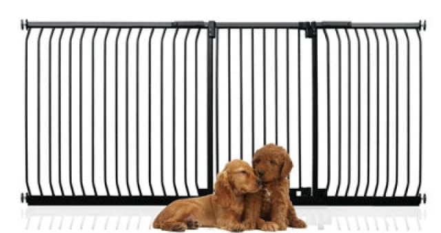 Bettacare Extra Tall Elite Dog Gate, 234Cm - 243Cm, Matt Black, Extra Tall 96.8Cm In Height, Pressure Fit Pet Gate