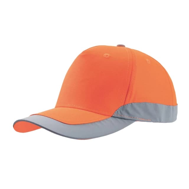 Atlantis Atlantis Men Helpy 5 Panel Reflective Cap in Orange Orange One Size Male 5059000120442