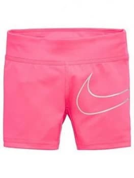 Nike Younger Girls Dri-FIT Cycling Shorts - Pink, Size 5-6 Years, Women