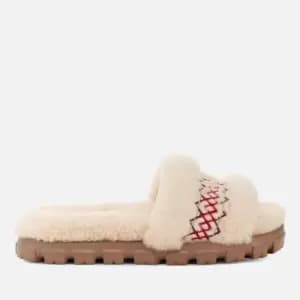 UGG Womens Cozetta Braid Sheepskin Slippers - Natural - UK 4