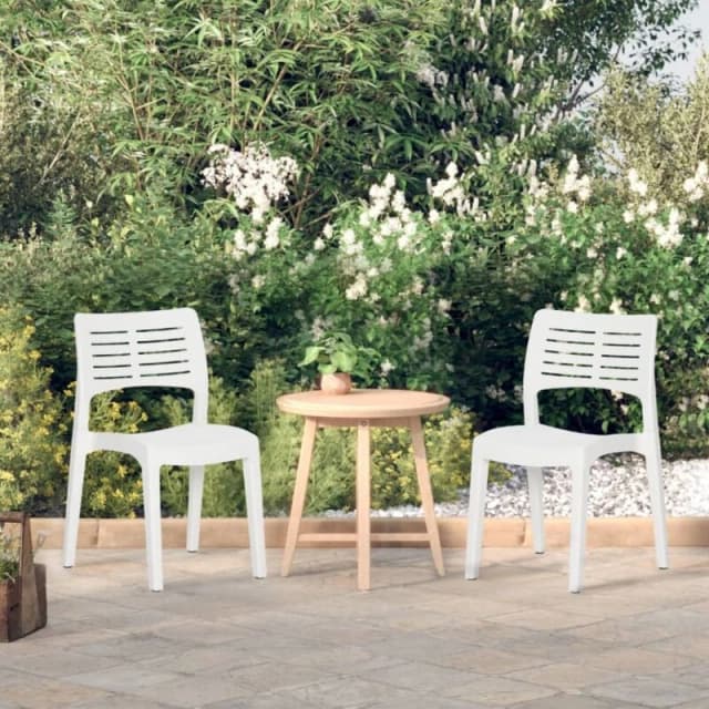 VIDAXL Garden Chairs 2 pcs White Polypropylene Vidaxl 8720286908044