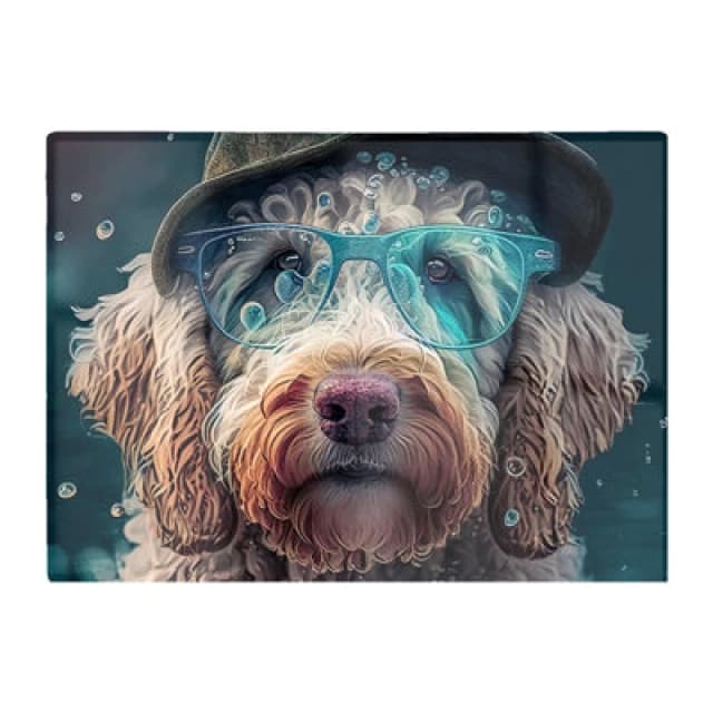 Warren Reed Designer Labradoodle Dog Splashart Chopping Board