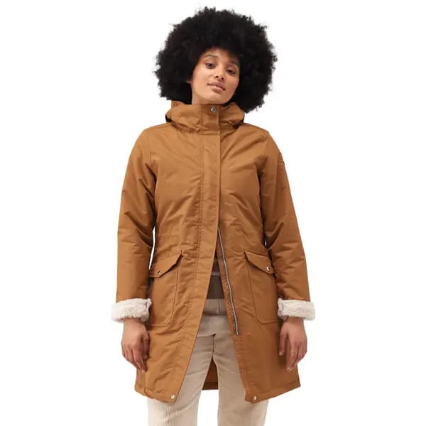 Regatta Womens Romine Waterproof Breathable Parka Coat 8 - Bust 32' (81cm) Rubber/Light Vanilla RWP351-DIT-8