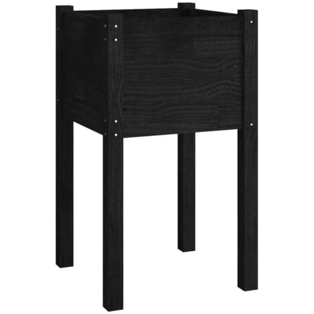 VIDAXL Garden Planter Black 40x40x70cm Solid Pinewood vidaXL 8720286815281