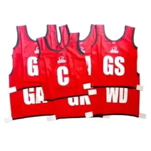 Rhino Netball Bibs (red, Junior)
