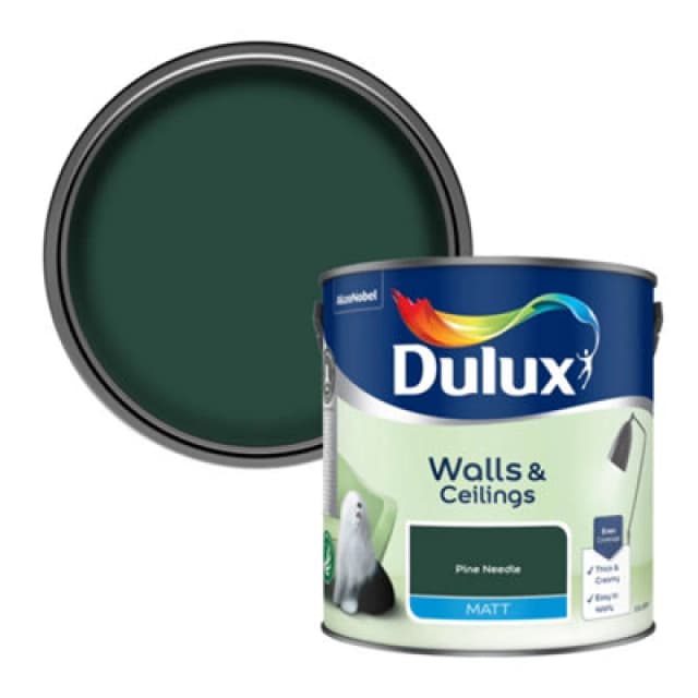 Dulux Matt Pine Needle 2.5L Paint One Colour X03XL Unisex