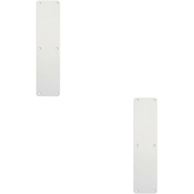 Loops 2x Plain Door Finger Plate 350 x 75mm Satin Anodised Aluminium Push Plate Multi