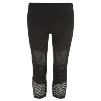 USA Pro Capri Cropped Leggings - Black/Panels