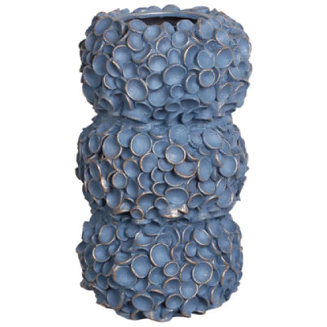 Beliani Flower Vase Muzaki Ceramic 52cm Blue
