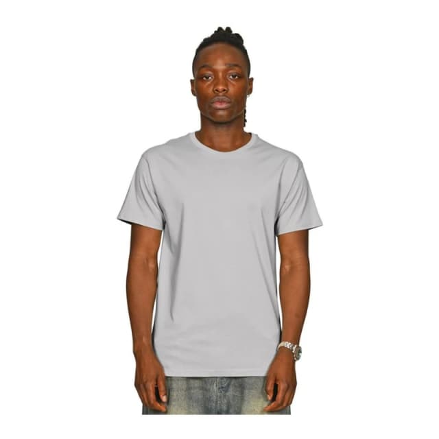 Casual Classics Mens Supreme Combed T-Shirt in Light Grey Size: XS Light Grey Male XS