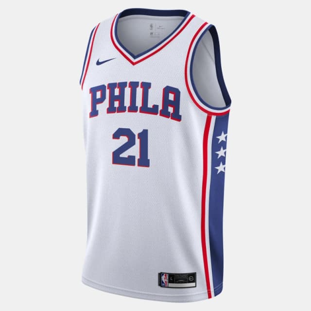 Nike PHI Swngmn AJsy White male 7-8 (S)