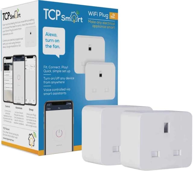 TCP Smart Plug White Twin Pack Plastic
