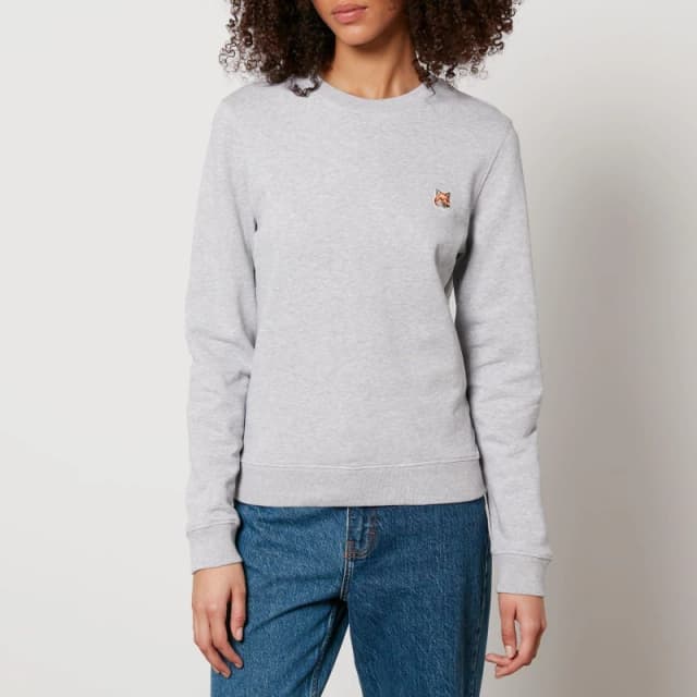 Maison Kitsune Fox Head Patch Regular Sweatshirt Grey female XS