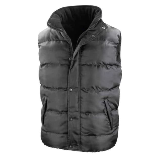 Result Core Mens Nova Padded Gilet in Black Size: XS Black Male XS