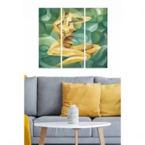 MDF94615441 Multicolor Decorative MDF Painting (3 Pieces)