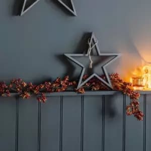 Crossland Grove Berry Garland With Leaves Red L1200mm