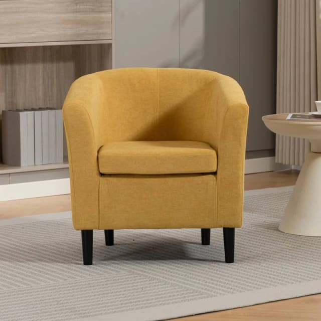 Artemis Home Beulah Fabric Accent Chair in Yellow Size: 1 Pack Yellow Unisex 1 Pack
