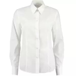 Kustom Kit Ladies Long Sleeve Workforce Shirt (8 UK) (White)
