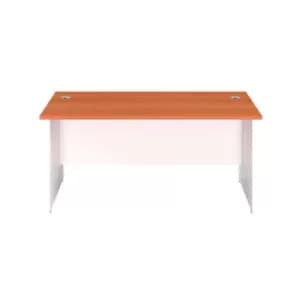 Jemini Rectangular Panel End Desk 1200x800x730mm Beech/White KF804642