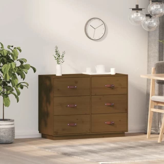 VIDAXL Sideboard Honey Brown 100x40x75cm Solid Wood Pine Vidaxl 8720287205388