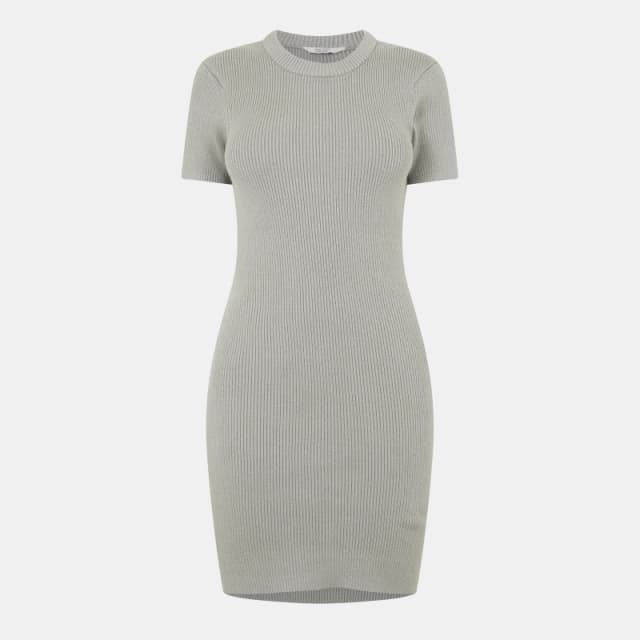 Jack Wills Travel Rib Dress Women Washed Khaki female 8 (XS)