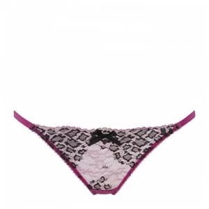 L Agent by Agent Provocateur Trixie Briefs - Pink/Black