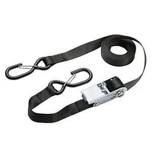 Master Lock Single Pack Ratchet Tie Down with S Hooks 5m - Colour : Black