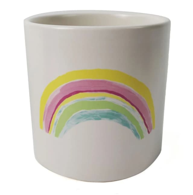 Unbranded 12cm Ceramic Rainbow Multicolour Planter