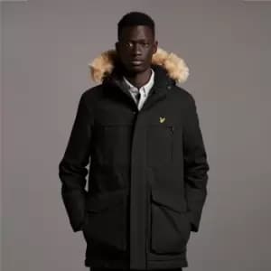 Winter Weight Micro Fleece Lined Parka - Jet Black - L