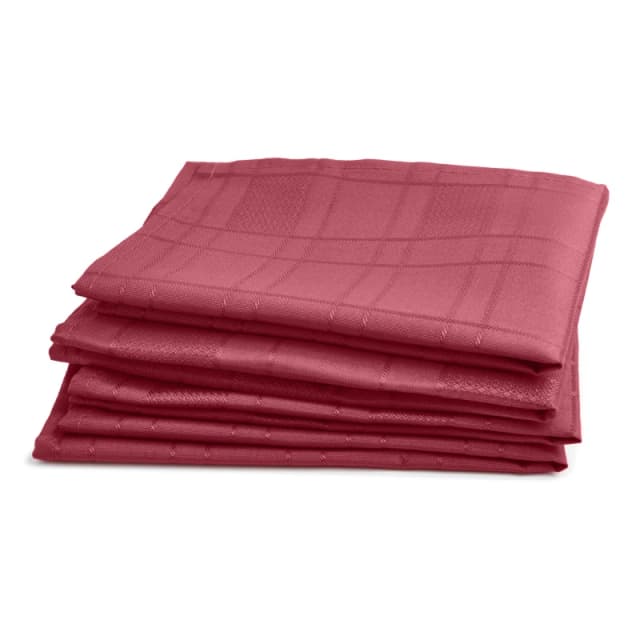 Emma Barclay Jacquard Napkins Soft Polyester Chequers Wine Red unisex ONE SIZE