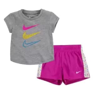 Nike Mesh Short and T Shirt Set - Grey
