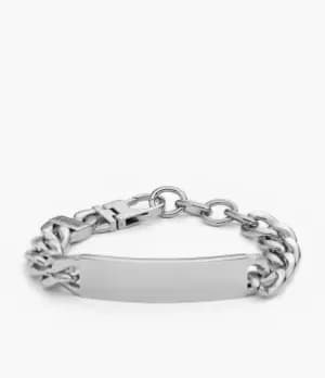Fossil Men Drew Stainless Steel ID Bracelet