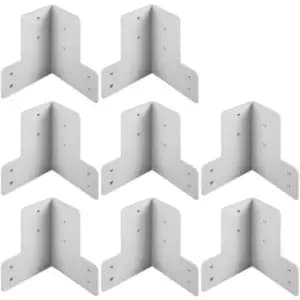 VEVOR Workbench Corner Brackets 8 PCs Shop Table Bracket Kit 48 LBS Shop Table Corner Brackets 4mm Right Angle White Color Galvanized Steel Elevated