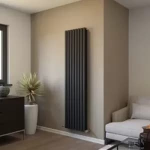 Ximax Fortuna Duplex Anthracite Vertical Designer Radiator, (W)472mm X (H)1800mm