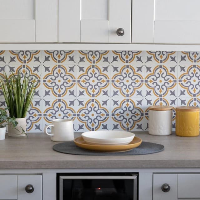 D C Fix Self Adhesive Vinyl Wall Tiles Jamila Gold Gold unisex 0.42 SQM