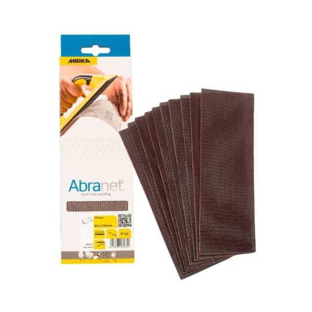 MIRKA Abranet 80 x 230mm Handy Grip Strips 10 pack - P80 - Mirka AE175F1080