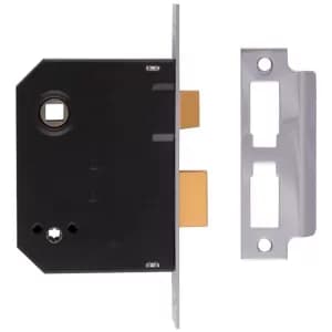 Union 2294 Mortice Bathroom Lock Chrome Finish 63mm 2.5" Box