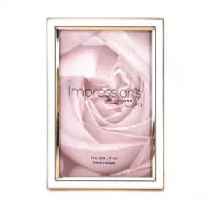 Impressions Gold & White Epoxy Photo Frame 4" x 6"