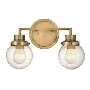 Hinkley Poppy Bathroom Wall Lamp Heritage Brass IP44
