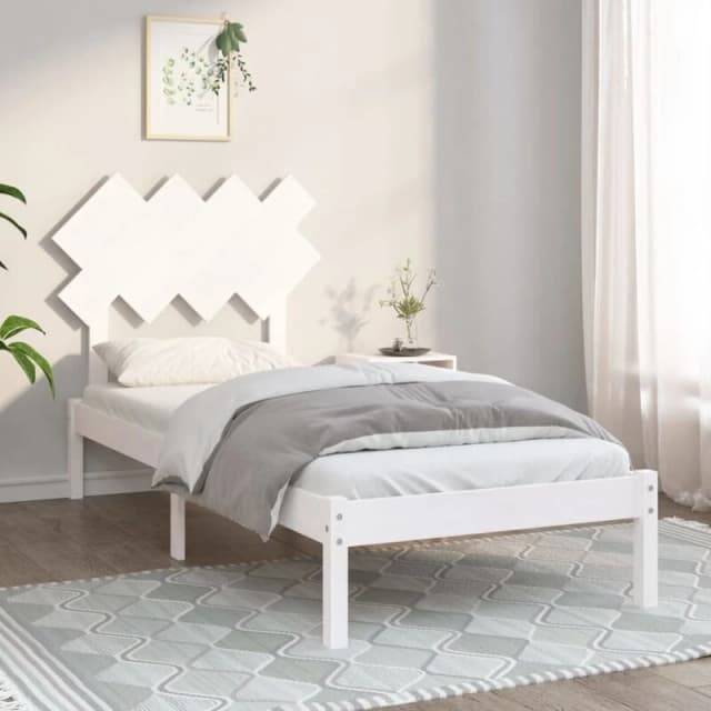 VIDAXL Vidaxl - Bed Frame without Mattress White 90x200cm Solid Wood 8720287036043